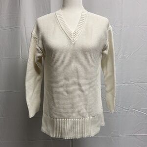 𝅺Everlane Ivory V-Neck Sweater
